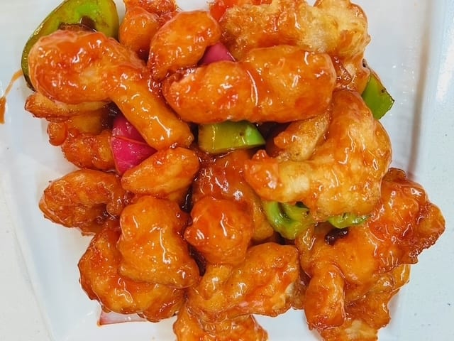 128 糖醋鱼片 SWEET & SOUR FISH FILLET.