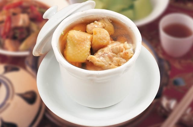 31 花旗参鸡汤 GINSENG CHICKEN SOUP (STEAMED).